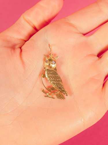 14k Athena's Owl Charm