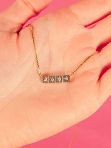 14k Star Bar Necklace