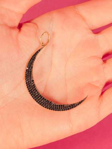 18k Black Diamond Crescent