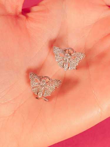 18k Diamond Butterfly Earrings