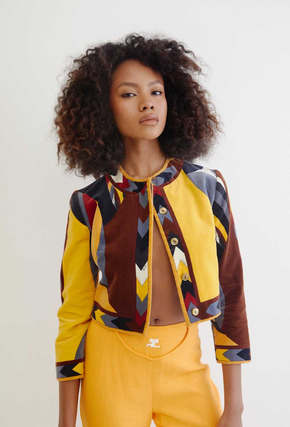 Emilio Pucci 60's multicolour print velvet bolero… - image 7