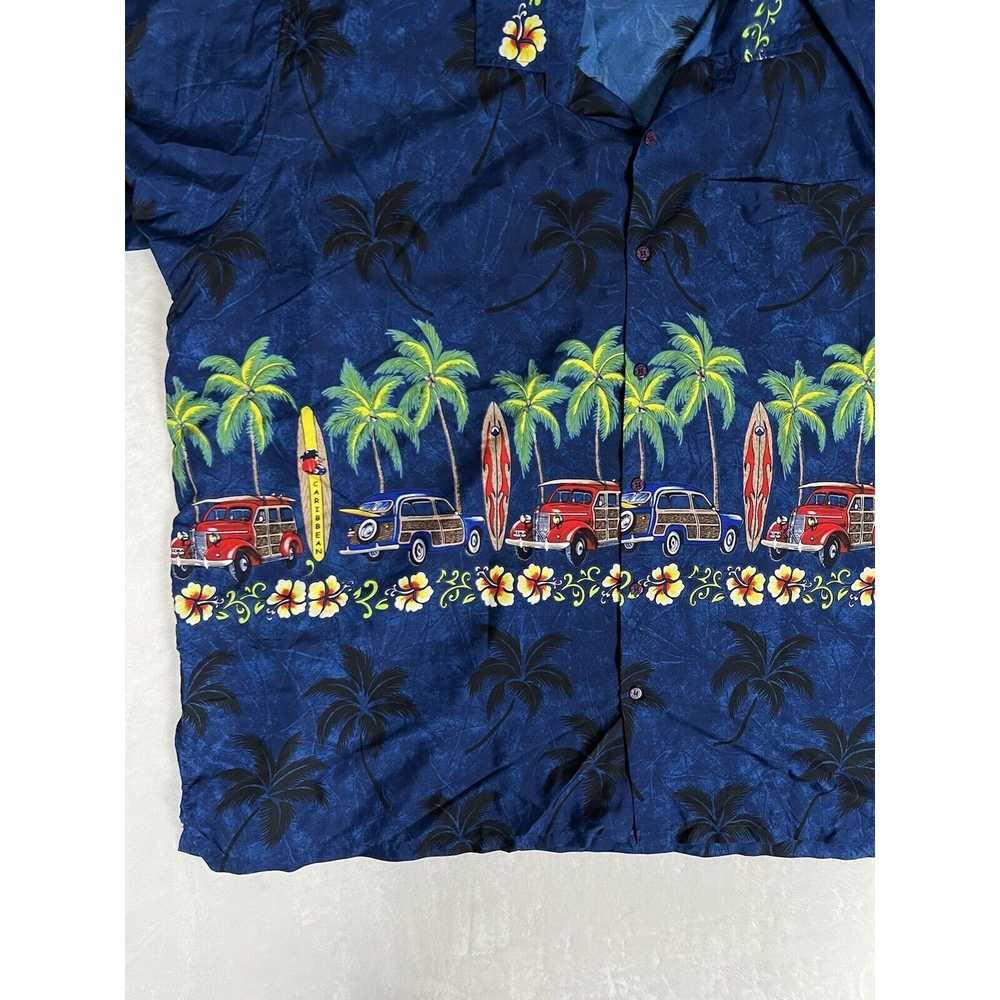 Vintage Rima Hawaiian Shirt Size 3XL Blue Woody C… - image 2