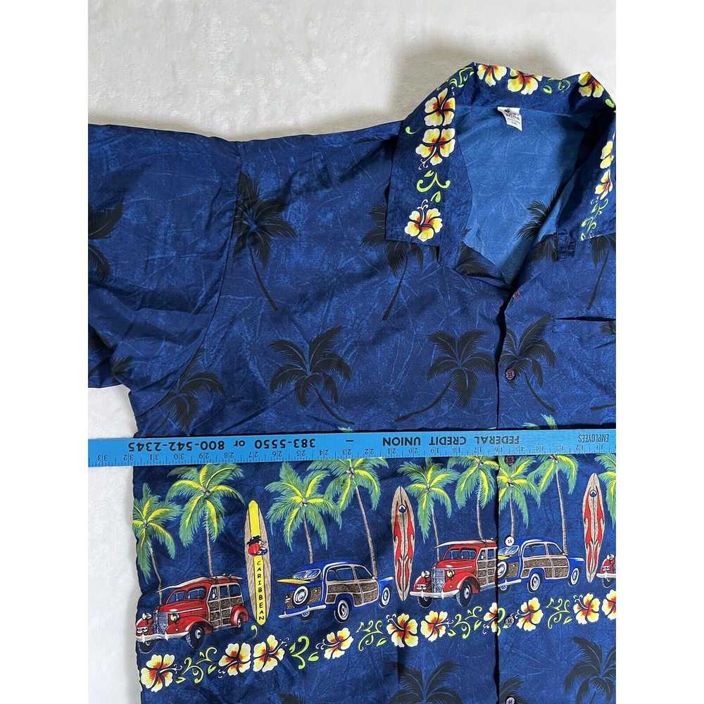 Vintage Rima Hawaiian Shirt Size 3XL Blue Woody C… - image 4