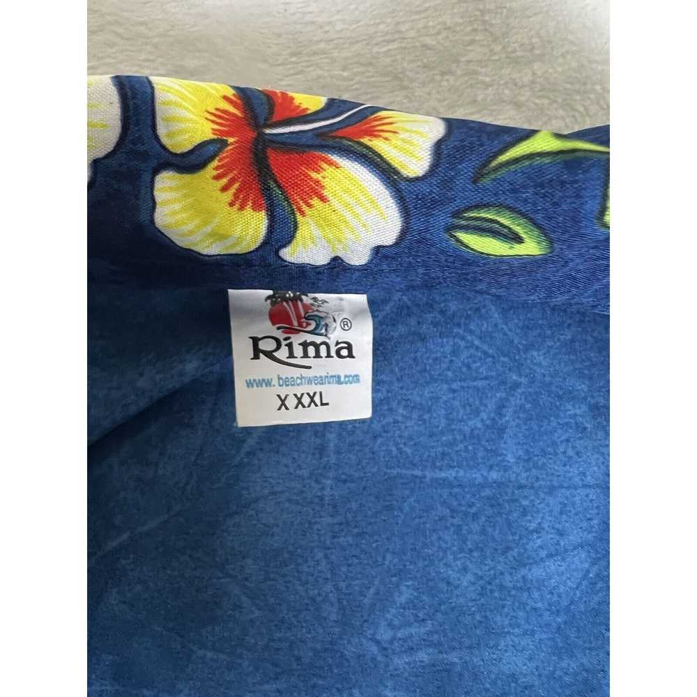 Vintage Rima Hawaiian Shirt Size 3XL Blue Woody C… - image 6