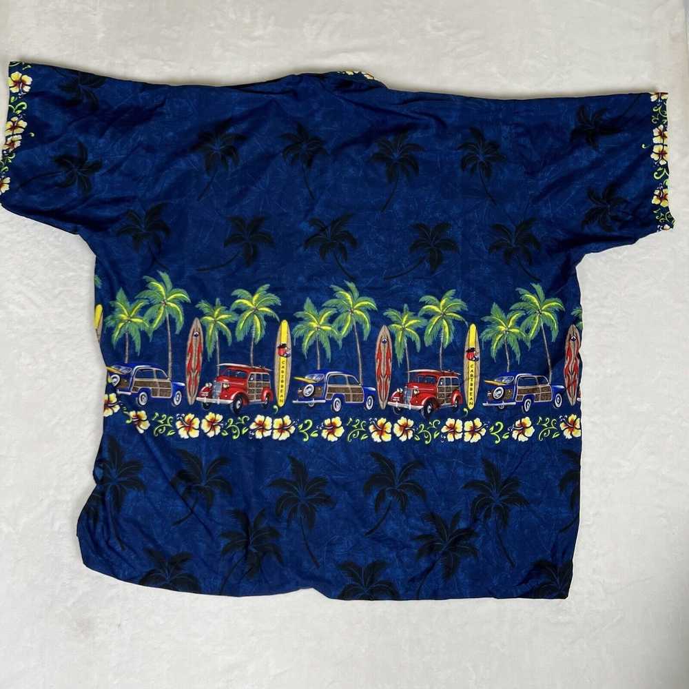 Vintage Rima Hawaiian Shirt Size 3XL Blue Woody C… - image 7