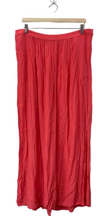 Boden Red Pleated Maxi Skirt UK 16 long