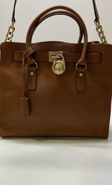 Michael Kors Saffiano Leather Hamilton Satchel Ta… - image 1