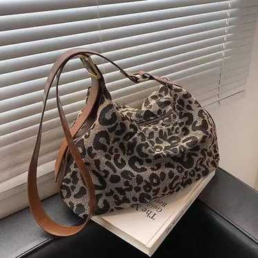 Bag × Japanese Brand × Vintage leopard print shoul