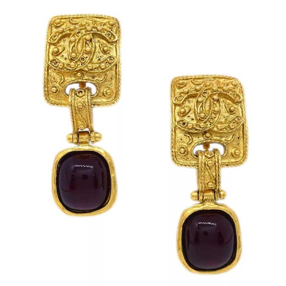 Chanel Yellow gold earrings - image 9