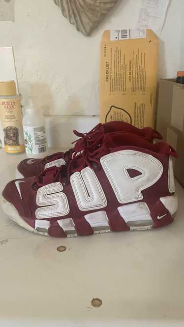 Nike × Supreme Supreme Uptempos (red and white)