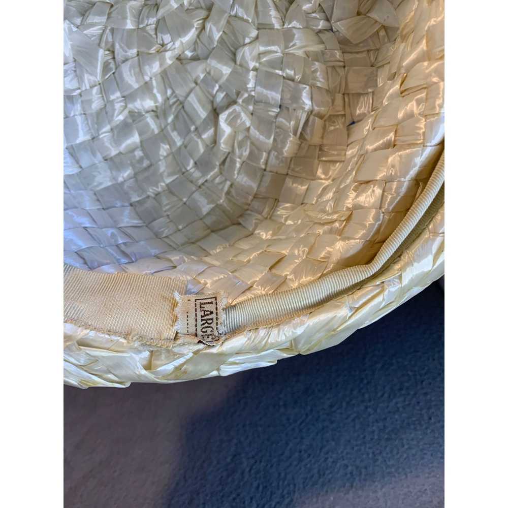 Other Ladies Ivory Raffia Hat with Ivory Ribbon S… - image 8