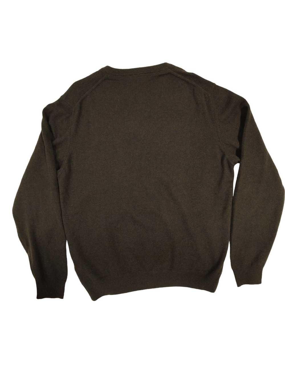 Hackett Dark Brown Merino Cashmere V Neck Sweater - image 2