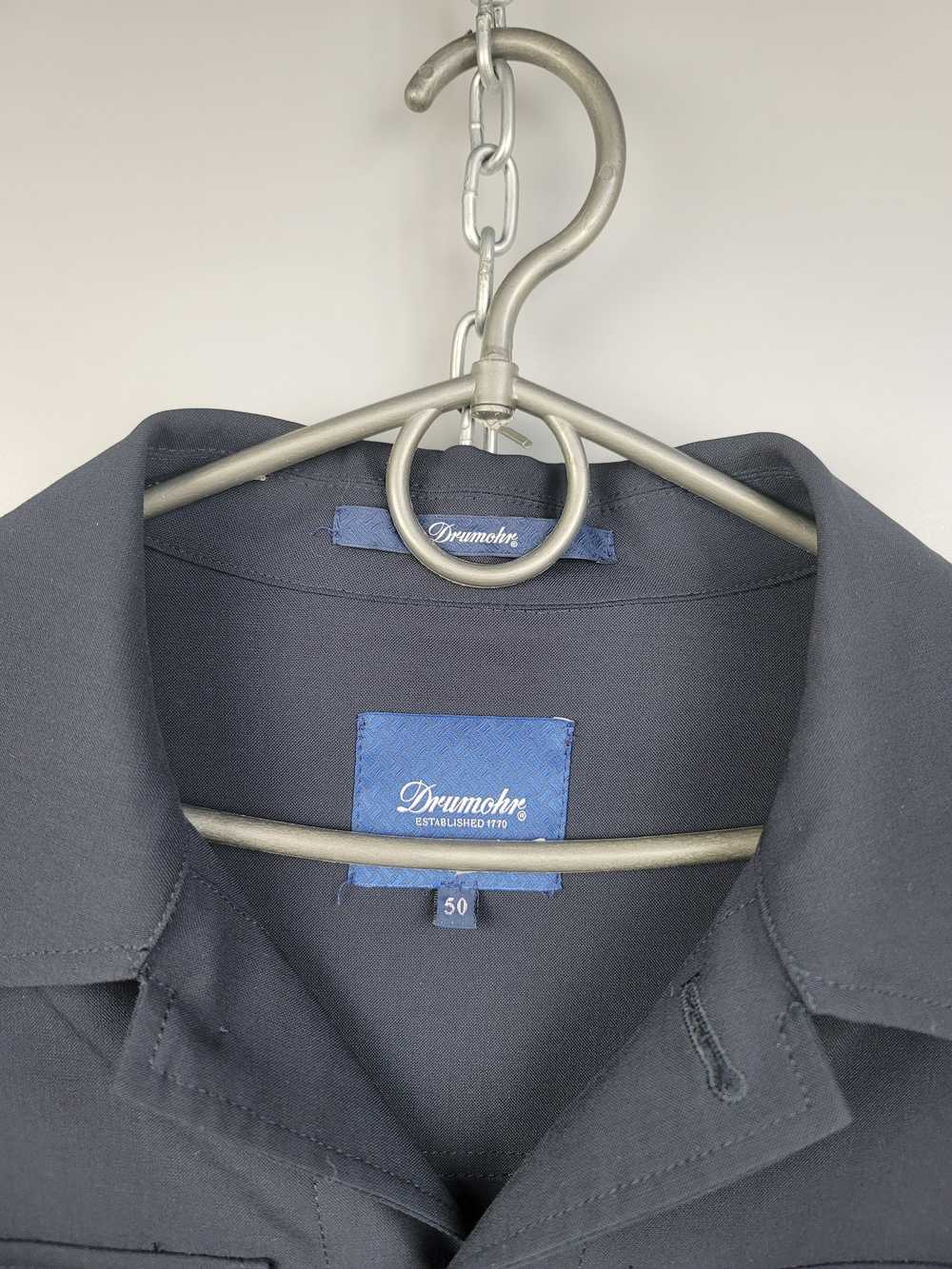 Drumohr Drumohr Wool Blend Unlined Overshirt Navy… - image 3