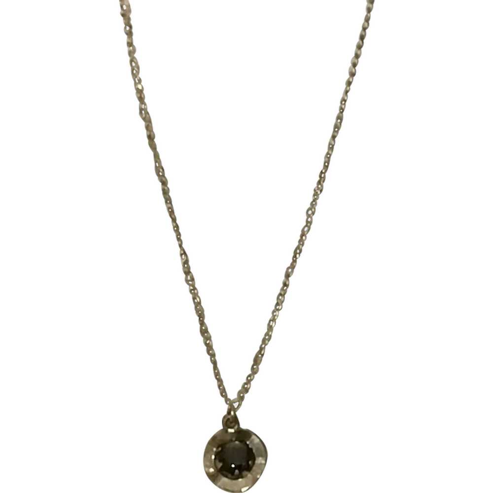 Ansos 12K Gold Filled Dark Brown Pendant Necklace - image 1