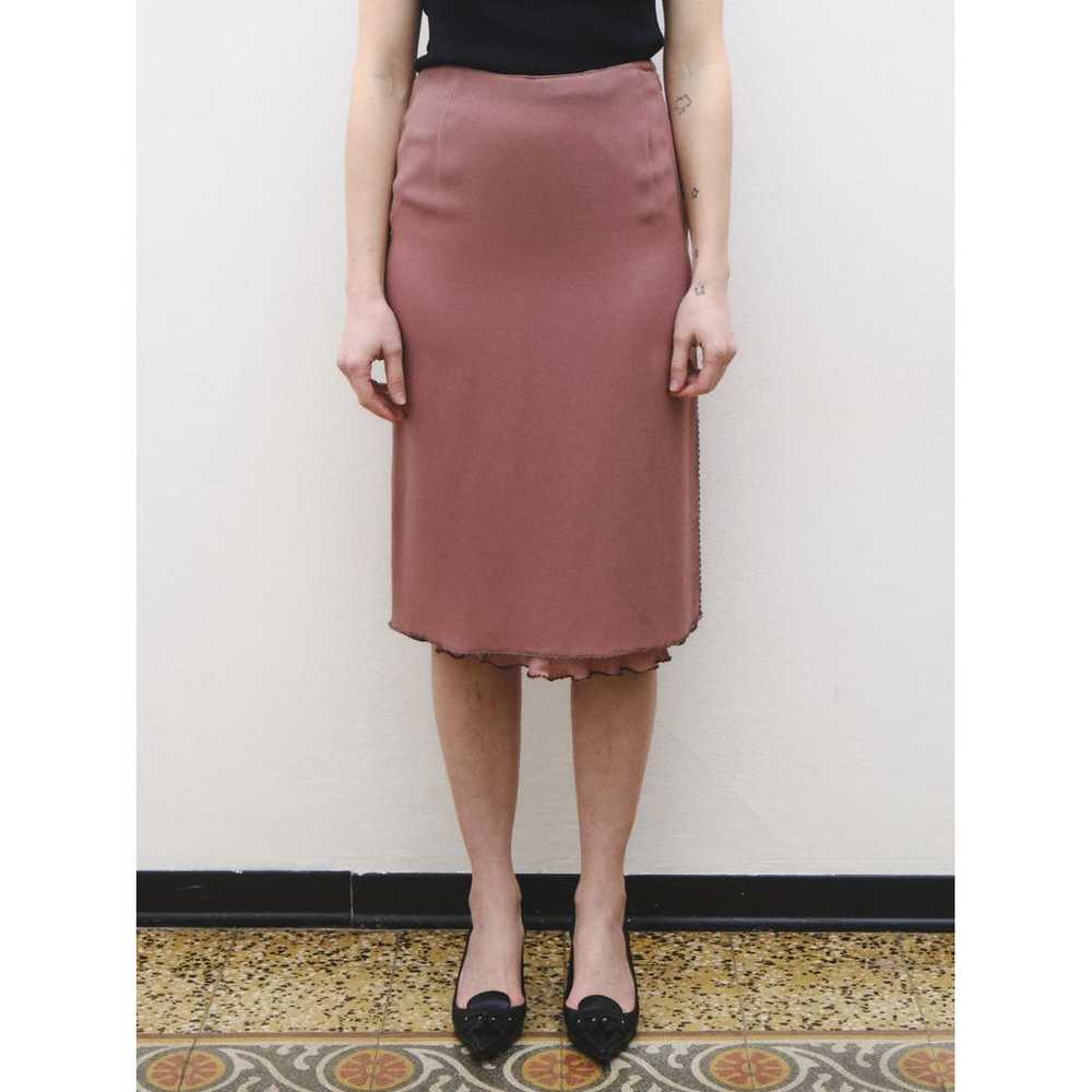 Prada Silk mid-length skirt - image 2