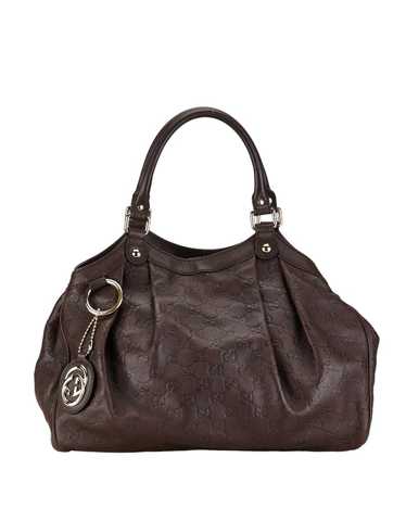 Gucci Brown Guccissima Sukey Tote Bag in Excellent