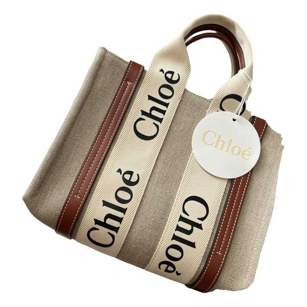 Chloé Woody linen tote - image 1