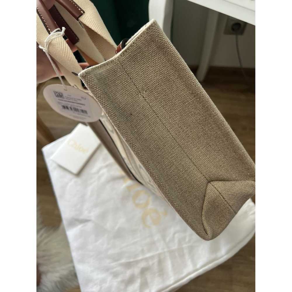 Chloé Woody linen tote - image 4