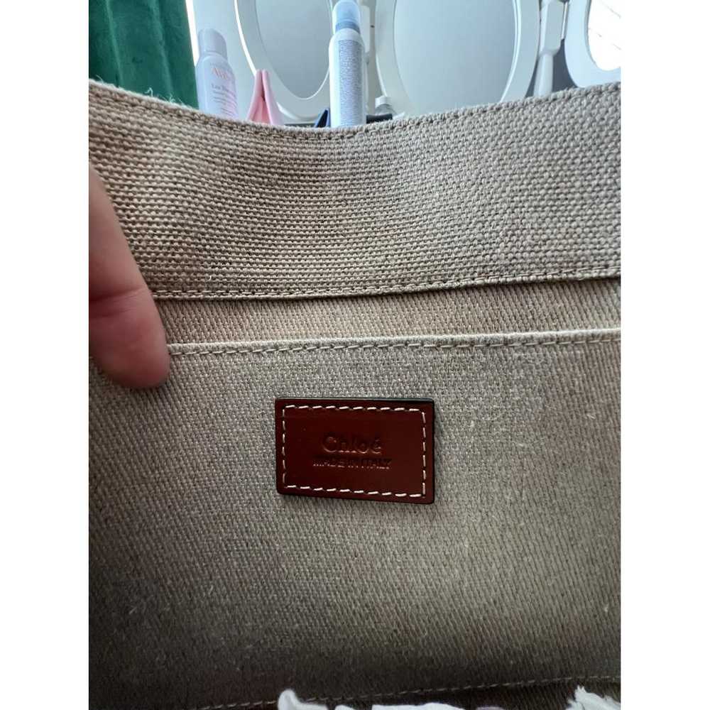 Chloé Woody linen tote - image 5