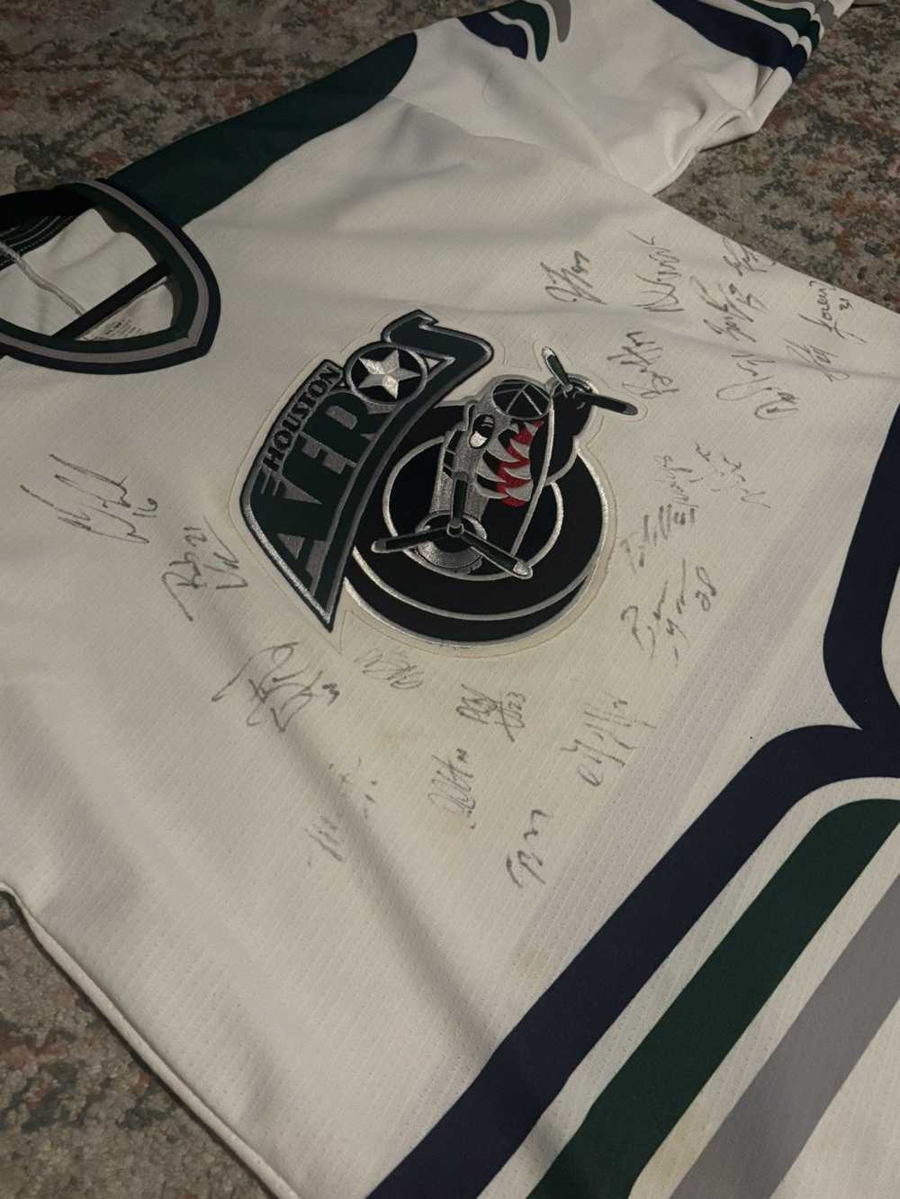 NHL Houston Aeros Vintage team signed jersey*2002* - image 2