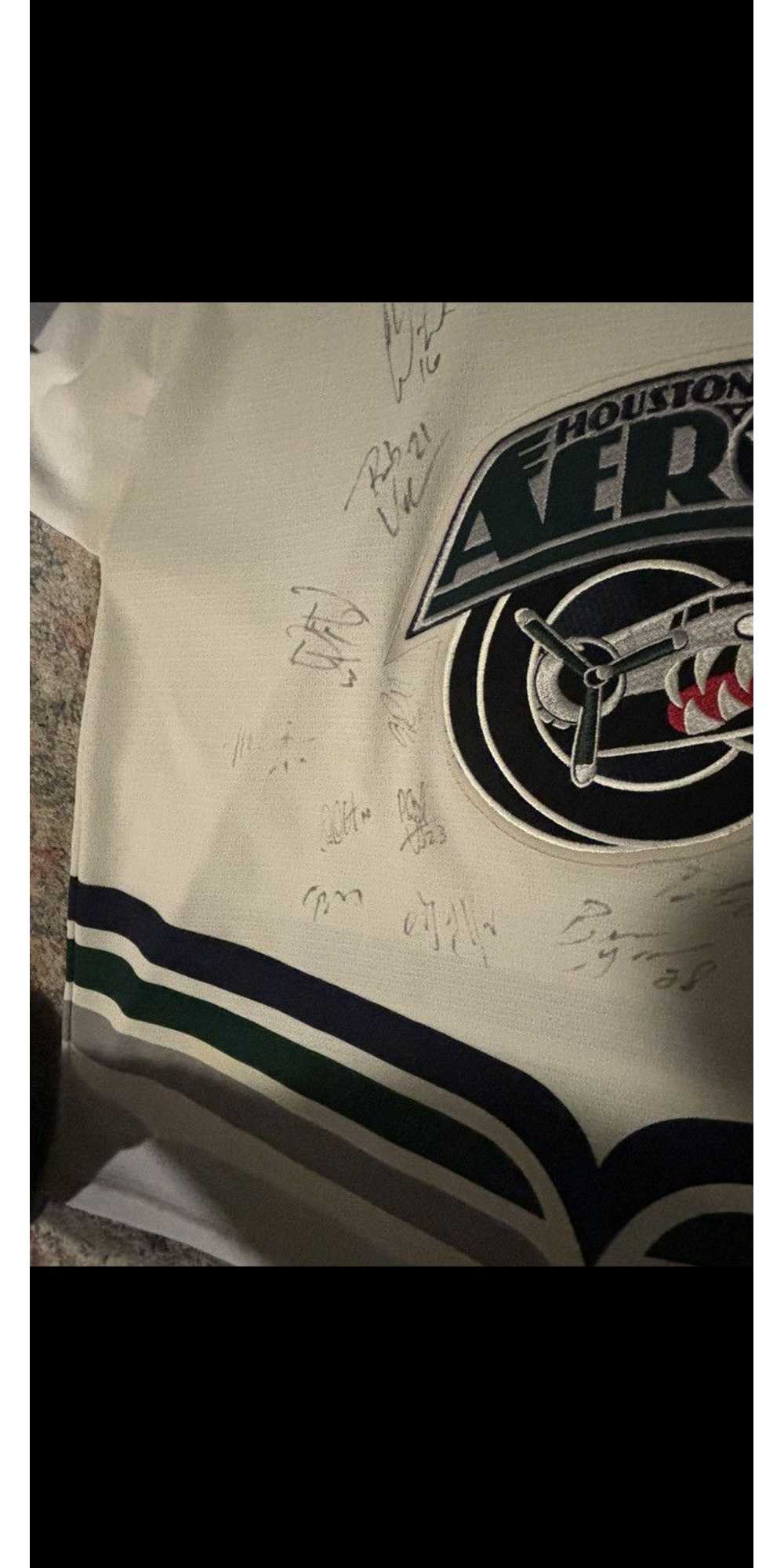 NHL Houston Aeros Vintage team signed jersey*2002* - image 5