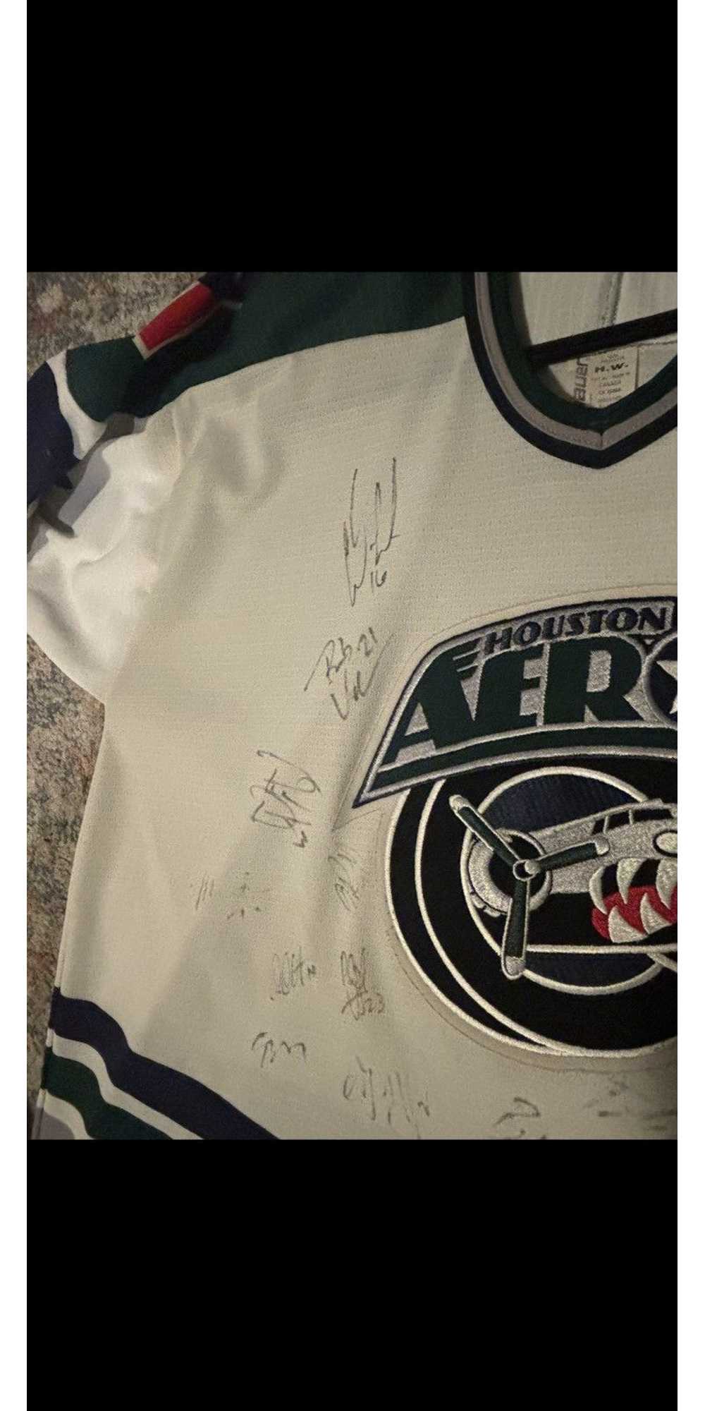 NHL Houston Aeros Vintage team signed jersey*2002* - image 7