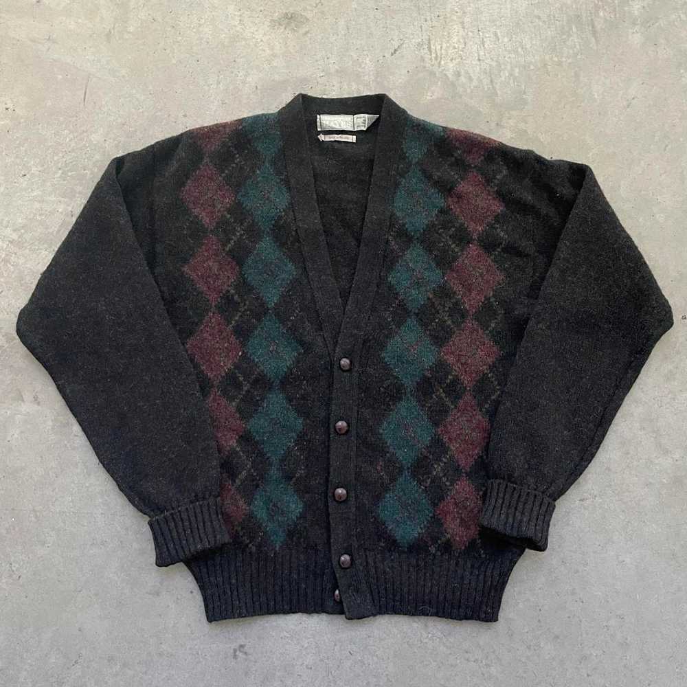 Vintage Vintage Wool Patterned Cardigan - image 1