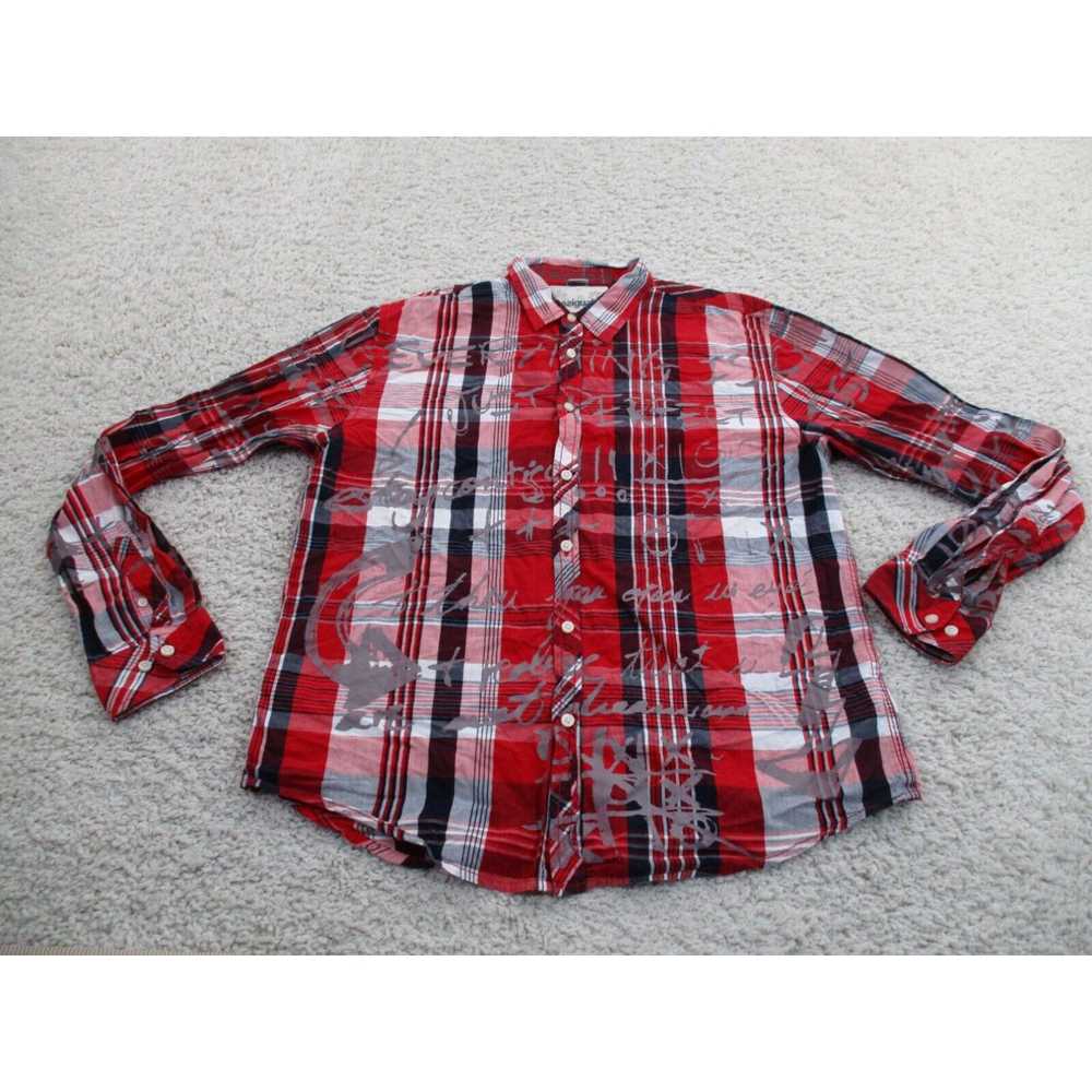 Desigual Desigual Shirt Mens Extra Large Red Long… - image 1