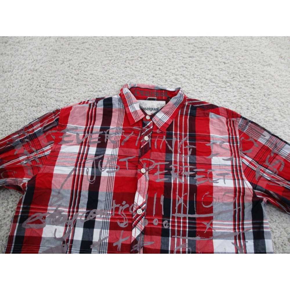 Desigual Desigual Shirt Mens Extra Large Red Long… - image 2
