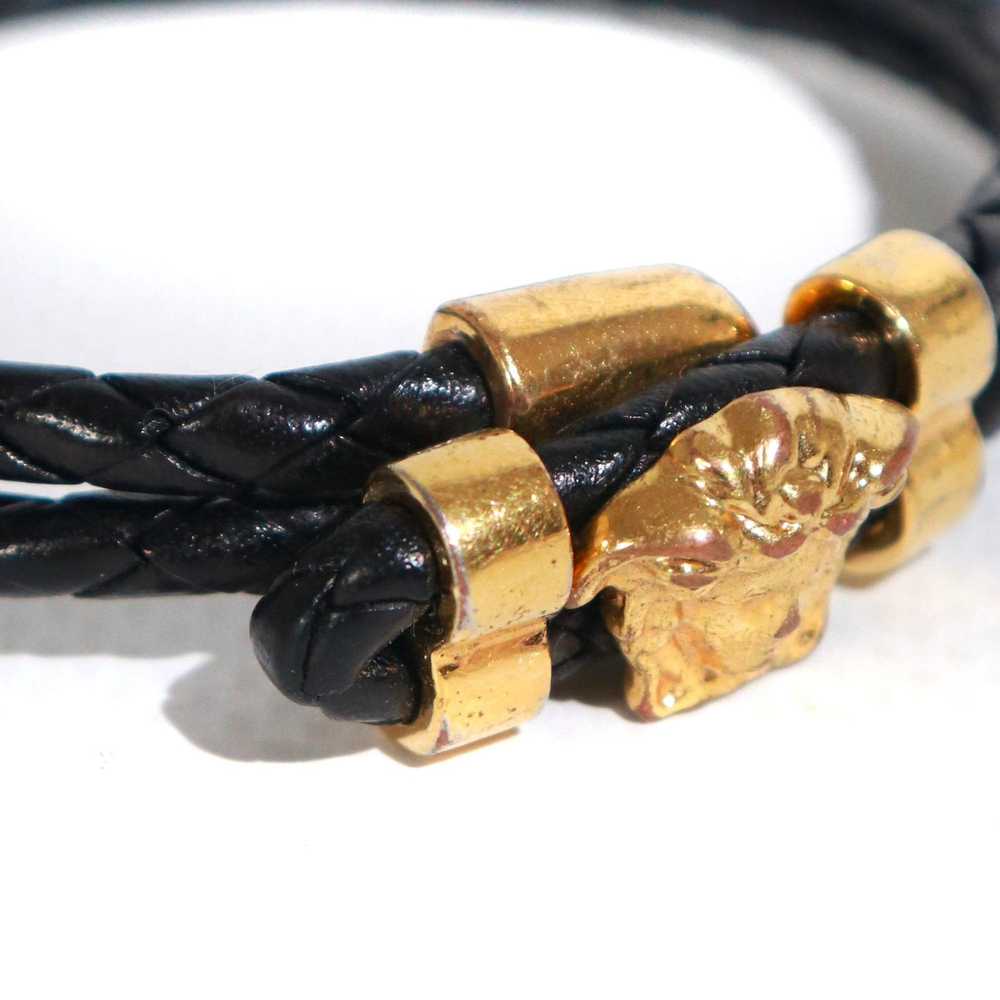 Versace VERSACE - Medusa bracelet in black leather - image 2