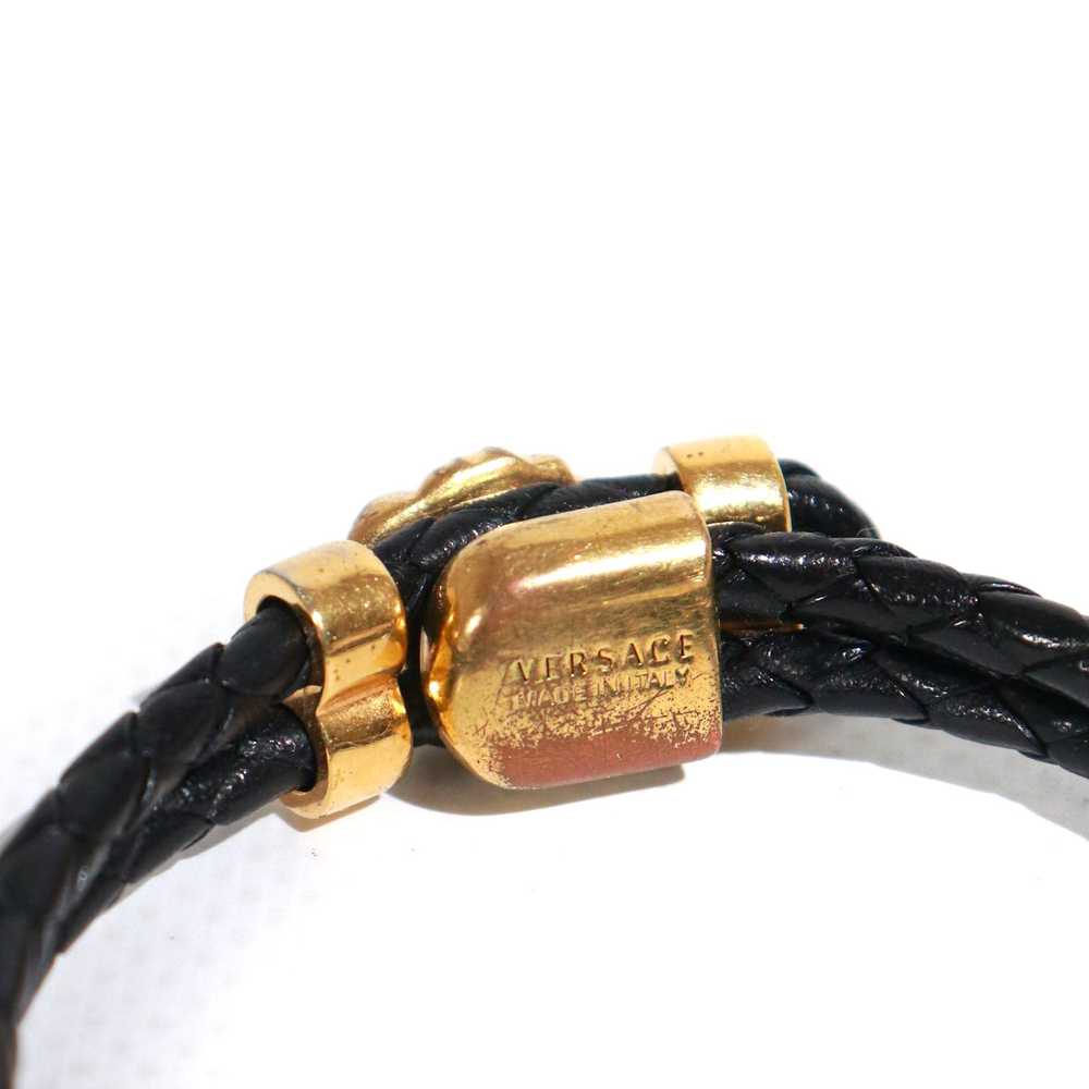 Versace VERSACE - Medusa bracelet in black leather - image 3