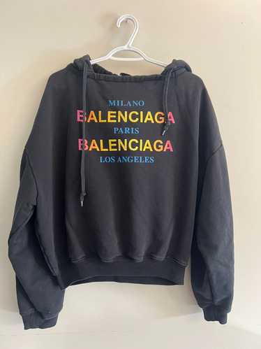 Balenciaga UNISEX BALENCIAGA CROPPED CITY HOODIE