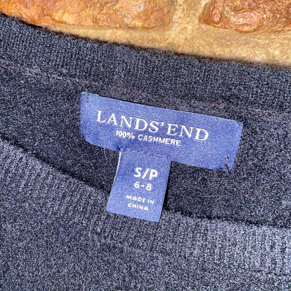 Lands End Lands' End Black 100% Cashmere Pullover… - image 2