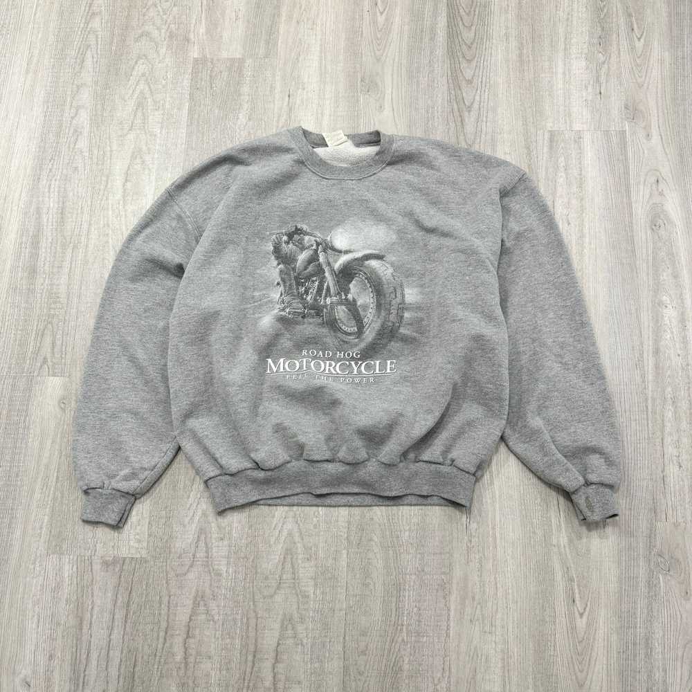 Vintage Vintage Road Hog Motorcycle Sweatshirt Me… - image 1