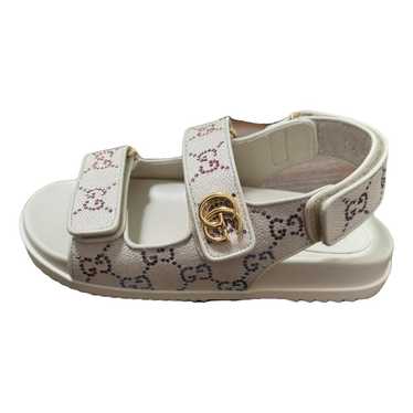 Gucci Aguru Crystal leather sandal - image 1