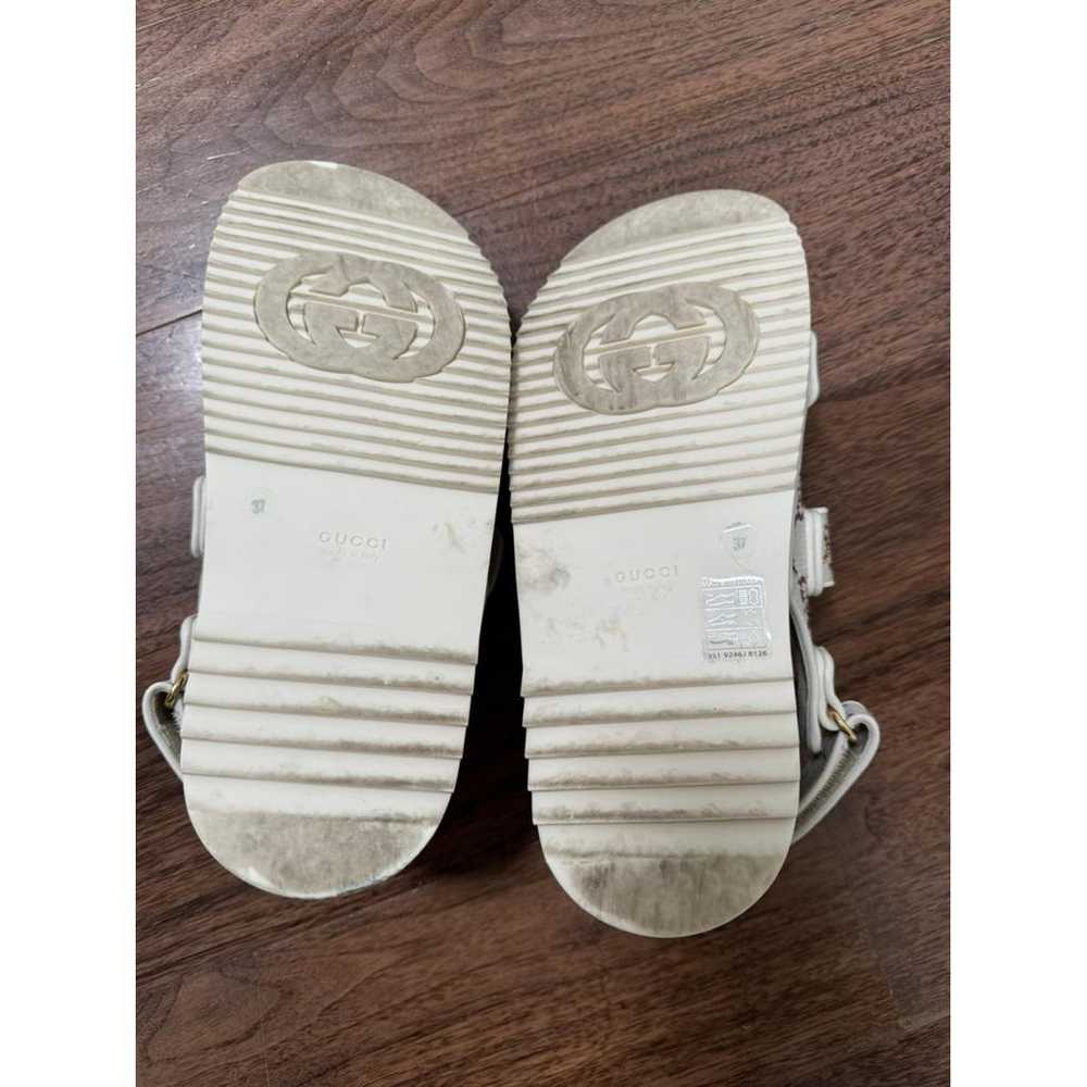 Gucci Aguru Crystal leather sandal - image 4