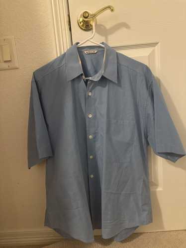 Auralee Auralee blue FINX short sleeve button down