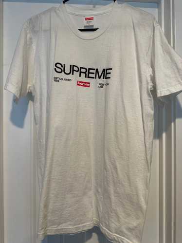 Supreme supreme white tee new york