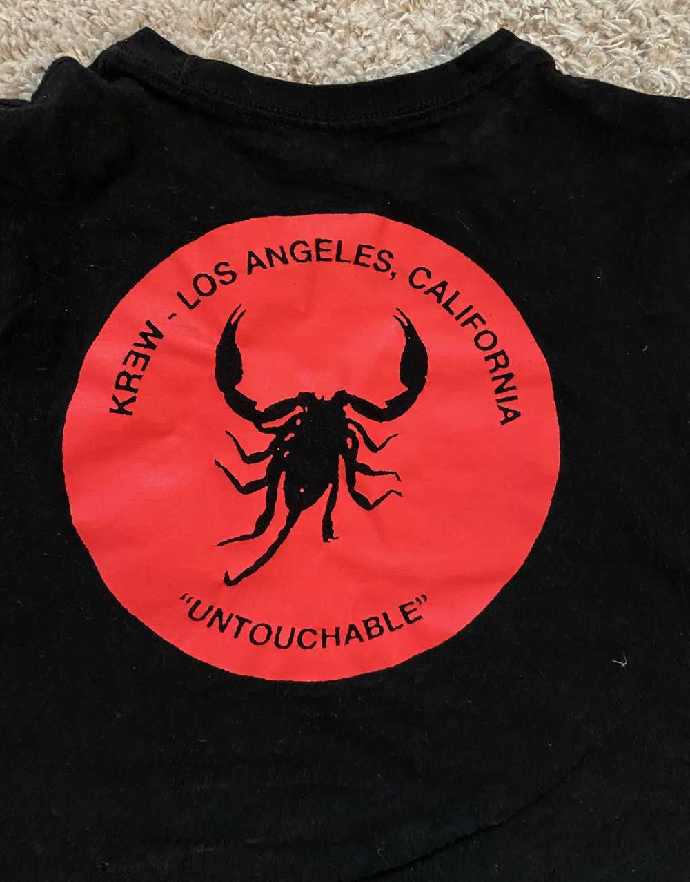 Krew KREW Los Angeles Black Medium T Shirt Red Lo… - image 3