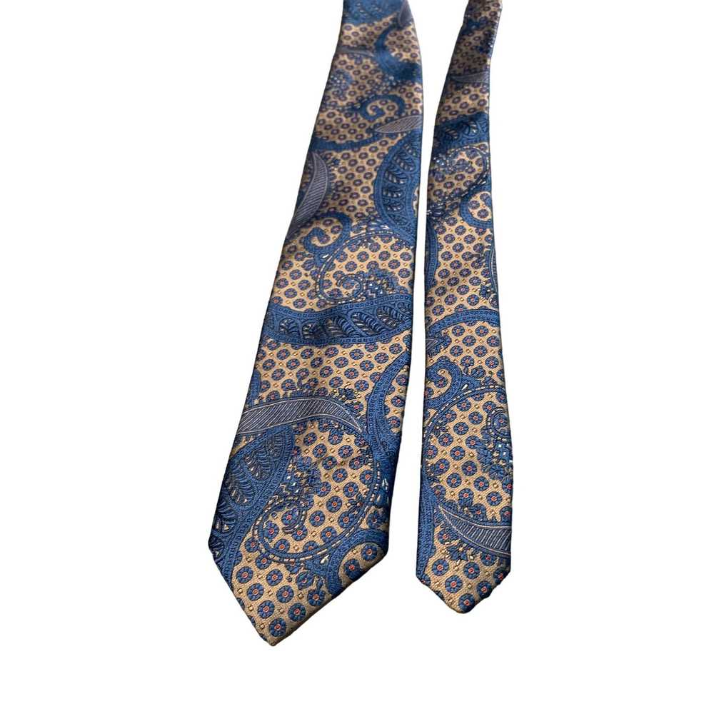 Adams Row Adams Row Mens Tie Blue Paisley Pattern… - image 1