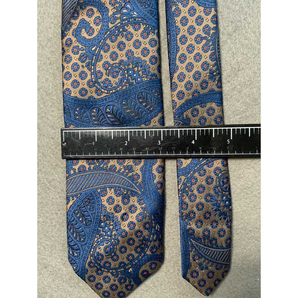 Adams Row Adams Row Mens Tie Blue Paisley Pattern… - image 2