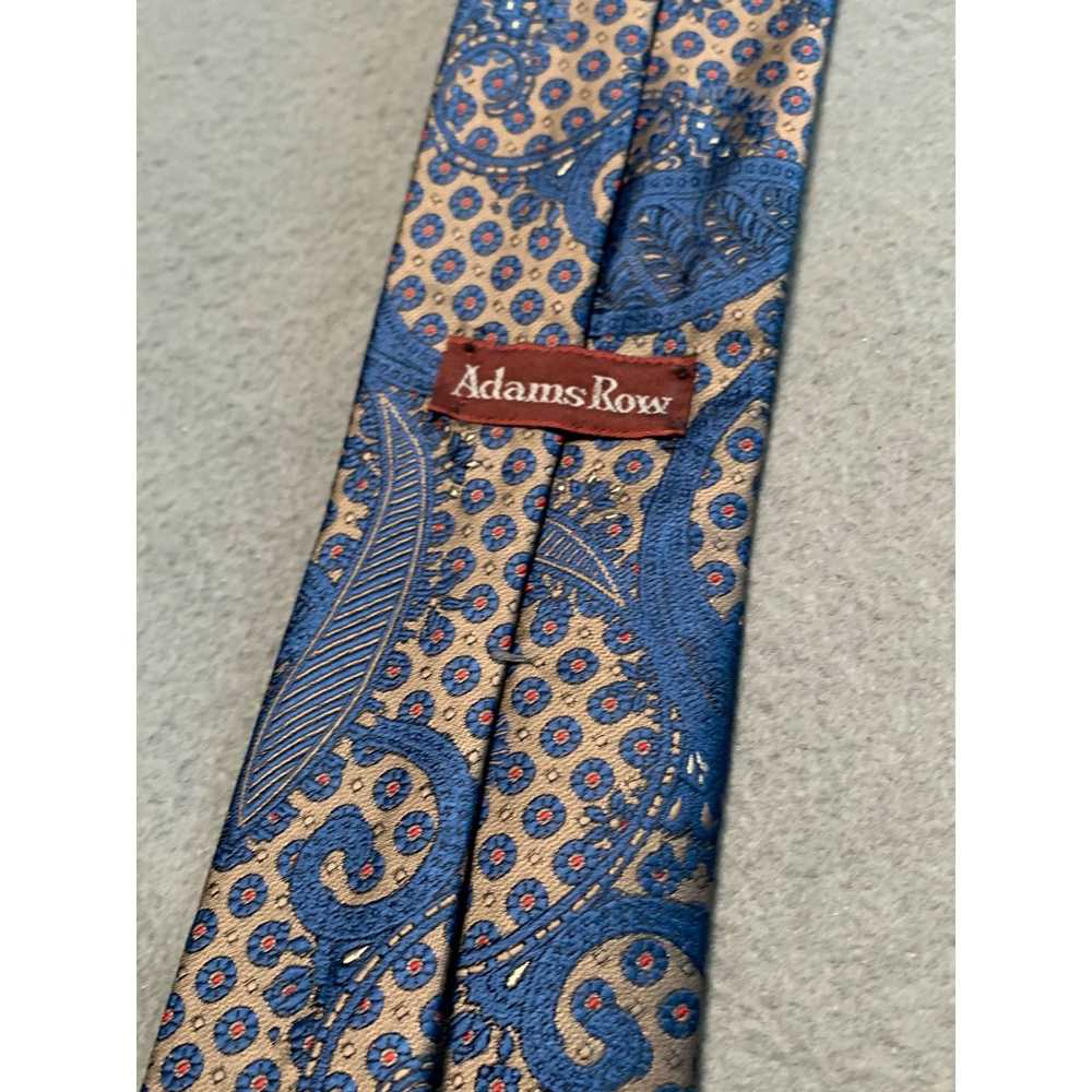 Adams Row Adams Row Mens Tie Blue Paisley Pattern… - image 3