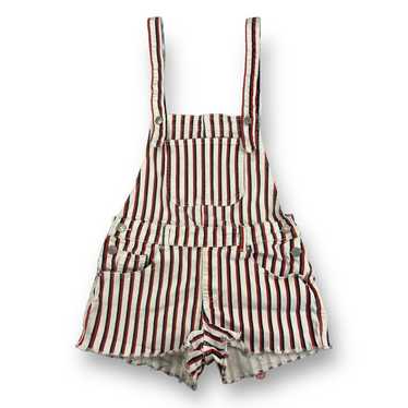 Almost Famous Almost Famous Striped Shortalls Size