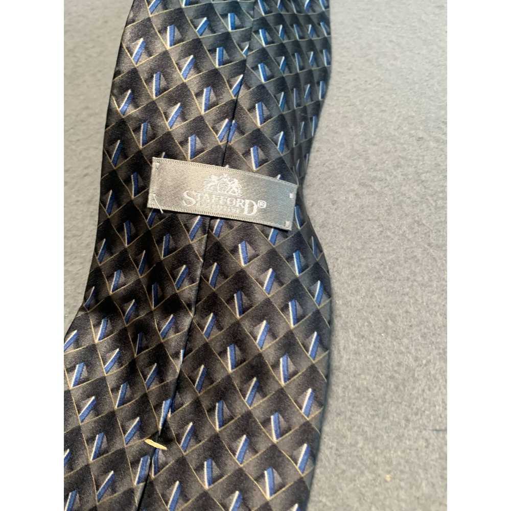 Stafford Stafford Mens Tie Geometric Pattern 100 … - image 3