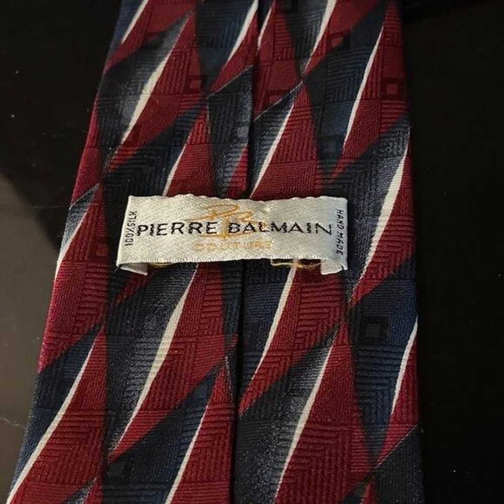 Pierre Balmain Pierre Balmain Silk Tie Red White … - image 5