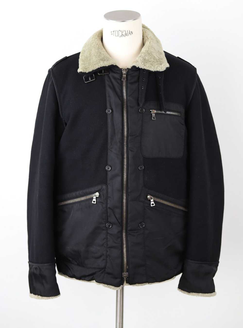 Prada PRADA JACKET WOOL WITH SHEARLING COLLAR 360 - image 1