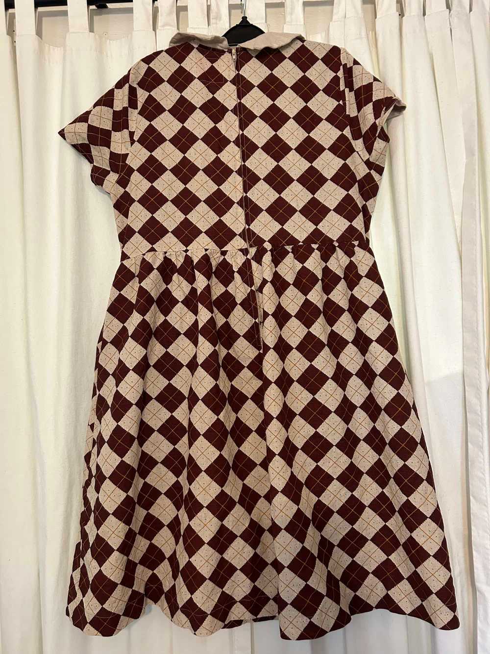 Tuesday of California Saltine Argyle Dagger Dress - image 2