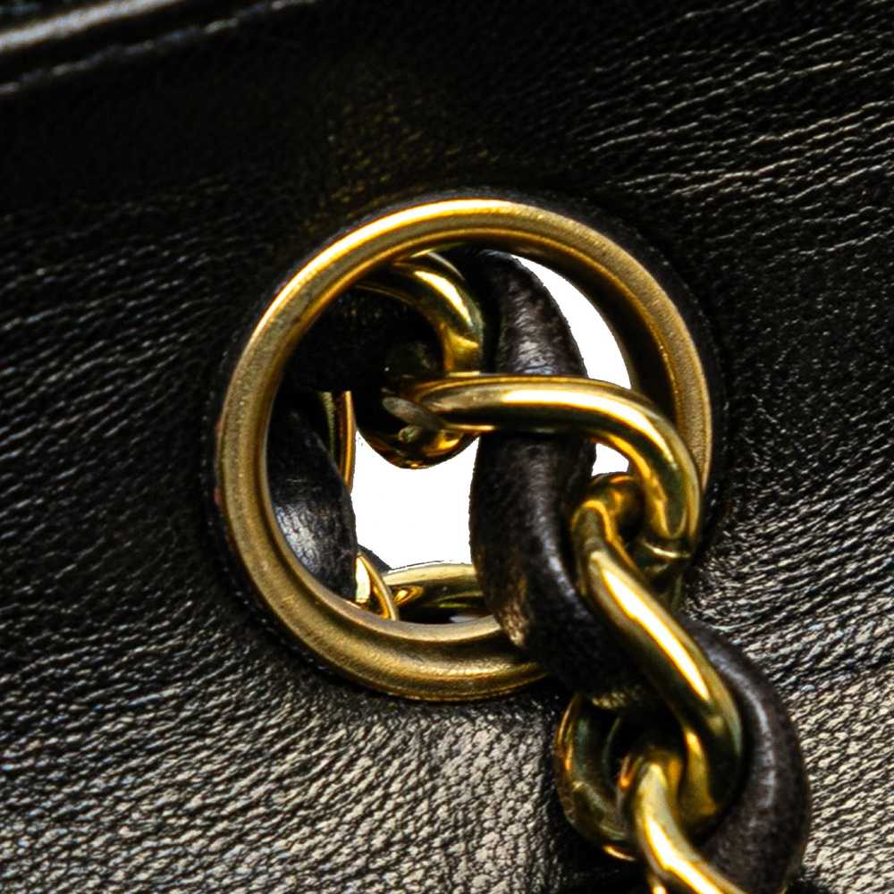 Black Chanel Medium Classic Lambskin Double Flap … - image 11