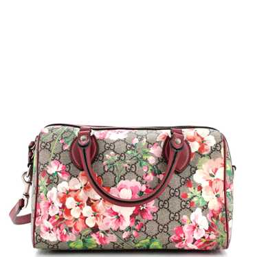 GUCCI Convertible Boston Bag Blooms Print GG Coat… - image 1