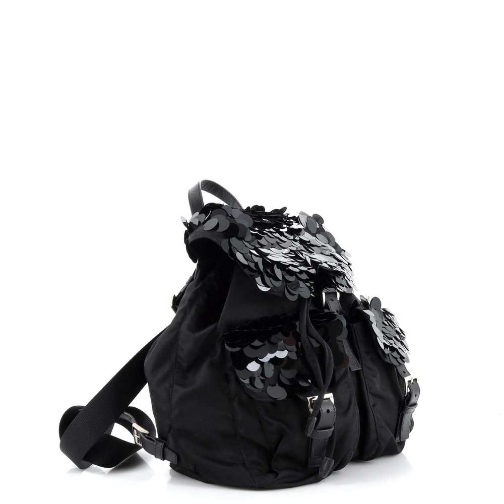 PRADA Double Pocket Drawstring Backpack Tessuto w… - image 2